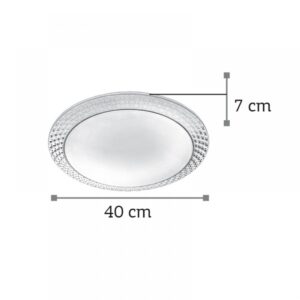 InLight Πλαφονιέρα οροφής LED 24W 4000K από λευκό ακρυλικό D:40cm (42164-Β-Λευκό)