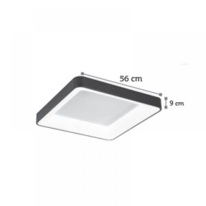 InLight Πλαφονιέρα οροφής από μαύρο μέταλλο και ακρυλικό (42173-Α)