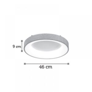 InLight Πλαφονιέρα οροφής από καφέ μέταλλο και ακρυλικό (42178-Β)