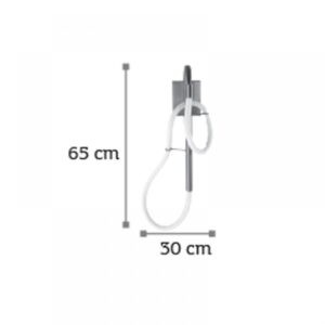 InLight Επιτοίχιο φωτιστικό από χρώμιο μέταλλο και σωλήνα σιλικόνης (43011-CH)