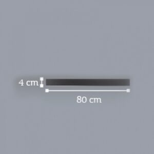 InLight Επιτοίχιο φωτιστικό από μαύρο μέταλλο (43012-BL)