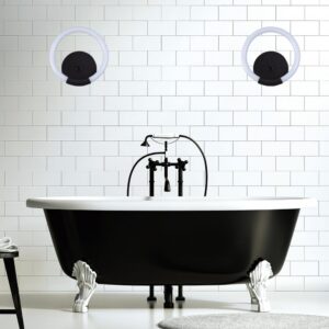 InLight Επιτοίχιο φωτιστικό από μαύρο μέταλλο και σωλήνα PVC (43016)