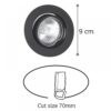 InLight Χωνευτό σποτ από χρυσό μέταλλο 1XGU10 D:9cm (43277-Χρυσό)