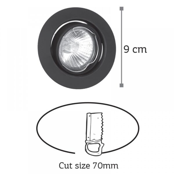 InLight Χωνευτό σποτ από χρυσό μέταλλο 1XGU10 D:9cm (43277-Χρυσό)