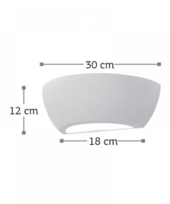 InLight Επιτοίχιο φωτιστικό λευκό από γύψο 1XE14 D:30cm (43345)