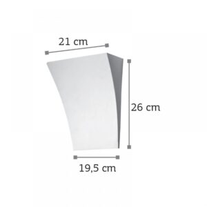 InLight Επιτοίχιο φωτιστικό λευκό από γύψο 1XE14 D:21cm (43346)