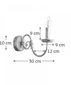 InLight Επιτοίχιο φωτιστικό από μέταλλο σε λευκή πατίνα (43371)