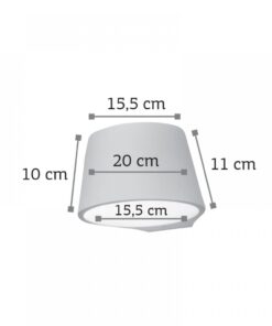 InLight Επιτοίχιο φωτιστικό λευκό από γύψο 1XE14 D:15,5cm (43375)