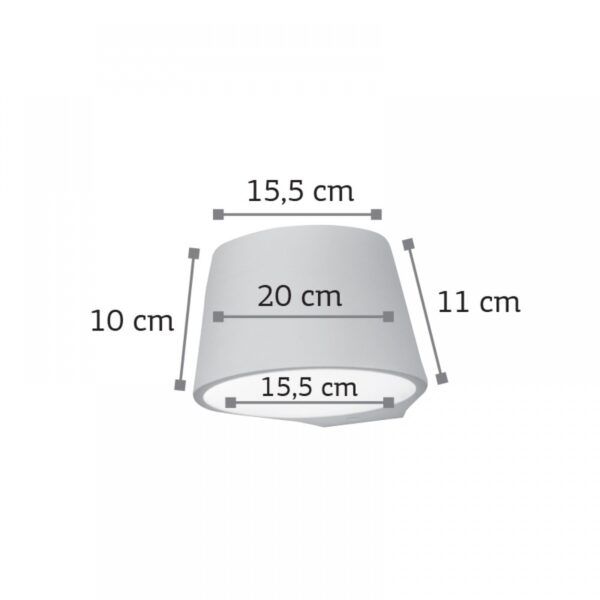 InLight Επιτοίχιο φωτιστικό λευκό από γύψο 1XE14 D:15,5cm (43375)