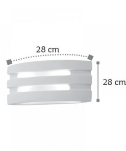 InLight Επιτοίχιο φωτιστικό λευκό από γύψο 1XE14 D:28cm (43390)