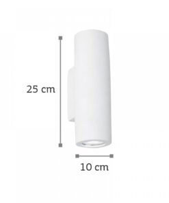 InLight Επιτοίχιο φωτιστικό λευκό από γύψο 2XGU10 D:25cm (43404)