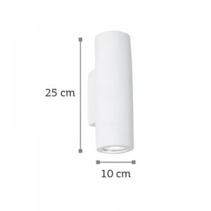 InLight Επιτοίχιο φωτιστικό λευκό από γύψο 2XGU10 D:25cm (43404)