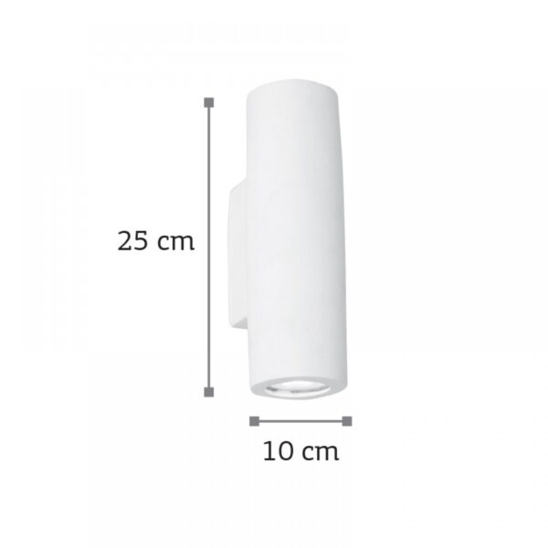 InLight Επιτοίχιο φωτιστικό λευκό από γύψο 2XGU10 D:25cm (43404)