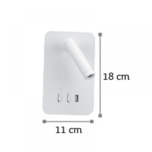 InLight Επιτοίχιο φωτιστικό από λευκό μέταλλο (43417-WH)