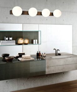 InLight Επιτοίχιο φωτιστικό από χρώμιο μέταλλο και λευκή οπαλίνα (43420-4)