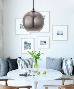 InLight Κρεμαστό φωτιστικό από φιμέ γυαλί 1XE27 D:30cm (4355-Α)