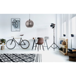 InLight Κρεμαστό φωτιστικό από φιμέ γυαλί 1XE27 D:30cm (4355-Α)