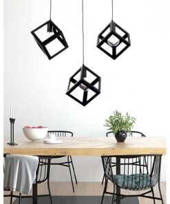 InLight Κρεμαστό φωτιστικό από μαύρο μέταλλο (4400-3-BL-ΡΑΓΑ)