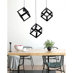 InLight Κρεμαστό φωτιστικό από μαύρο μέταλλο (4400-3-BL-ΡΑΓΑ)