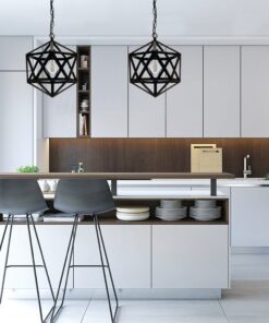 InLight Κρεμαστό φωτιστικό από μαύρο μέταλλο 1XE27 D:30cm (4418-BL)