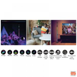 InLight Επιδαπέδιο φωτιστικό LED 10W RGB (by tuya) D:120cm (45024)