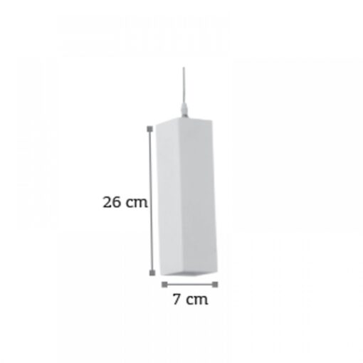 InLight Κρεμαστό φωτιστικό λευκό από γύψο 1XE27 D:7cm (4507)