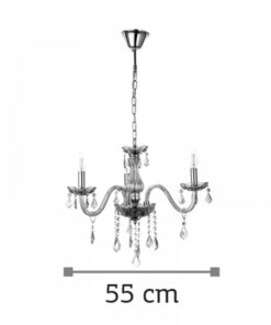 InLight Κρεμαστό φωτιστικό από μελί γυαλί και κρύσταλλα (5314-3-AMBER)