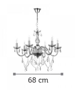 InLight Κρεμαστό φωτιστικό από μελί γυαλί και κρύσταλλα (5314-6-AMBER)