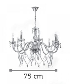 InLight Κρεμαστό φωτιστικό από μελί γυαλί και κρύσταλλα (5314-8-AMBER)