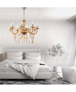 InLight Κρεμαστό φωτιστικό από μελί γυαλί και κρύσταλλα (5314-8-AMBER)