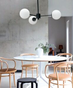 InLight Κρεμαστό φωτιστικό από χρώμιο μέταλλο και λευκή οπαλίνα (5321-3)