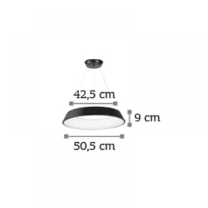 InLight Κρεμαστό φωτιστικό από μαύρο μέταλλο και ακρυλικό (6010-Β)