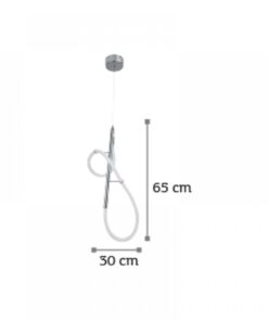 InLight Κρεμαστό φωτιστικό από χρώμιο μέταλλο και σωλήνα σιλικόνης (6015-CH)