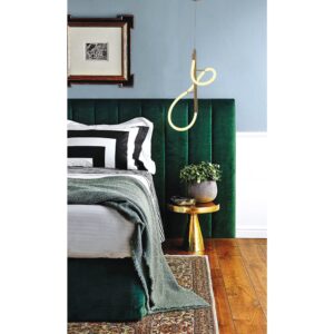 InLight Κρεμαστό φωτιστικό από χρυσαφί μέταλλο και σωλήνα σιλικόνης (6015-GL)