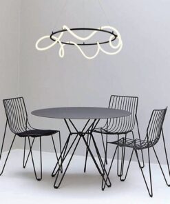 InLight Κρεμαστό φωτιστικό από μαύρο μέταλλο και σωλήνα σιλικόνης (6016-Α)