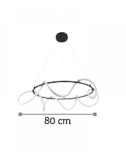 InLight Κρεμαστό φωτιστικό από μαύρο μέταλλο και σωλήνα σιλικόνης (6016-Α)