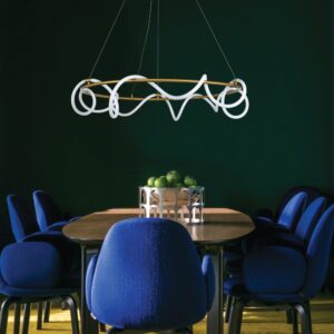 InLight Κρεμαστό φωτιστικό από χρυσαφί μέταλλο και σωλήνα σιλικόνης (6017-A-GL)