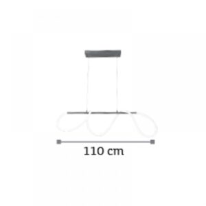 InLight Κρεμαστό φωτιστικό από χρώμιο μέταλλο και σωλήνα σιλικόνης (6019-CH)