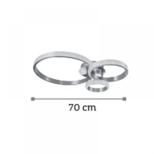 InLight Πλαφονιέρα οροφής από χρώμιο αλουμίνιο και ακρυλικό (6035-CH)