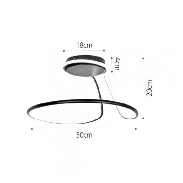 InLight Φωτιστικό Οροφής LED 38W 3CCT (by switch on base) σε λευκό χρώμα D:50cm (6074-WH)