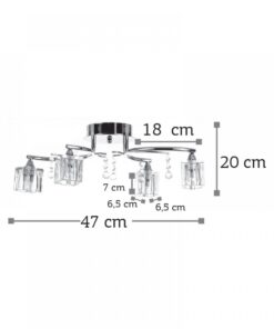 InLight Φωτιστικό οροφής από χρώμιο μέταλλο και κρύσταλλα (6120-4)