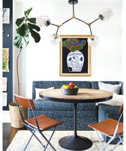 InLight Κρεμαστό φωτιστικό από μαύρο μέταλλο και διάφανο γυαλί (6129-4-GL)