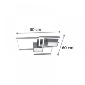 InLight Φωτιστικό οροφής από αλουμίνιο σε χρώμιο απόχρωση (6157-CH)
