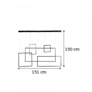 InLight Κρεμαστό φωτιστικό από αλουμίνιο σε χρώμιο απόχρωση (6165-CH)