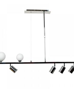 InLight Κρεμαστό φωτιστικό από χρώμιο μέταλλο και λευκή οπαλίνα (6191-CH)