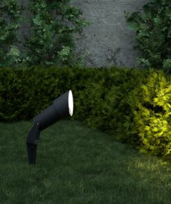 it-Lighting Shafer Φωτιστικό Σποτ Τοίχου/Καρφί Κήπου Ανθρακί 1xGU10 D:27cmx18cm (80600144)