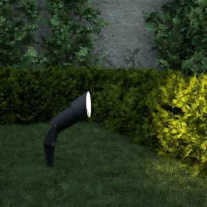 it-Lighting Shafer Φωτιστικό Σποτ Τοίχου/Καρφί Κήπου Ανθρακί 1xGU10 D:27cmx18cm (80600144)