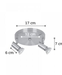 InLight Επιτοίχιο σποτ από μέταλλο σε νίκελ ματ απόχρωση (9075-2Φ-Νίκελ Ματ)