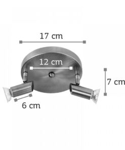 InLight Επιτοίχιο σποτ από μέταλλο σε οξυντέ απόχρωση (9075-2Φ-Οξυντέ)