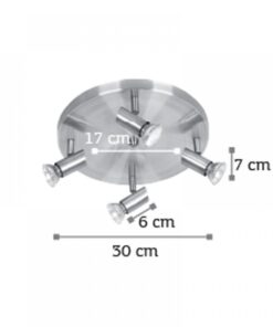 InLight Επιτοίχιο σποτ από μέταλλο σε νίκελ ματ απόχρωση (9075-4Φ-Νίκελ Ματ)